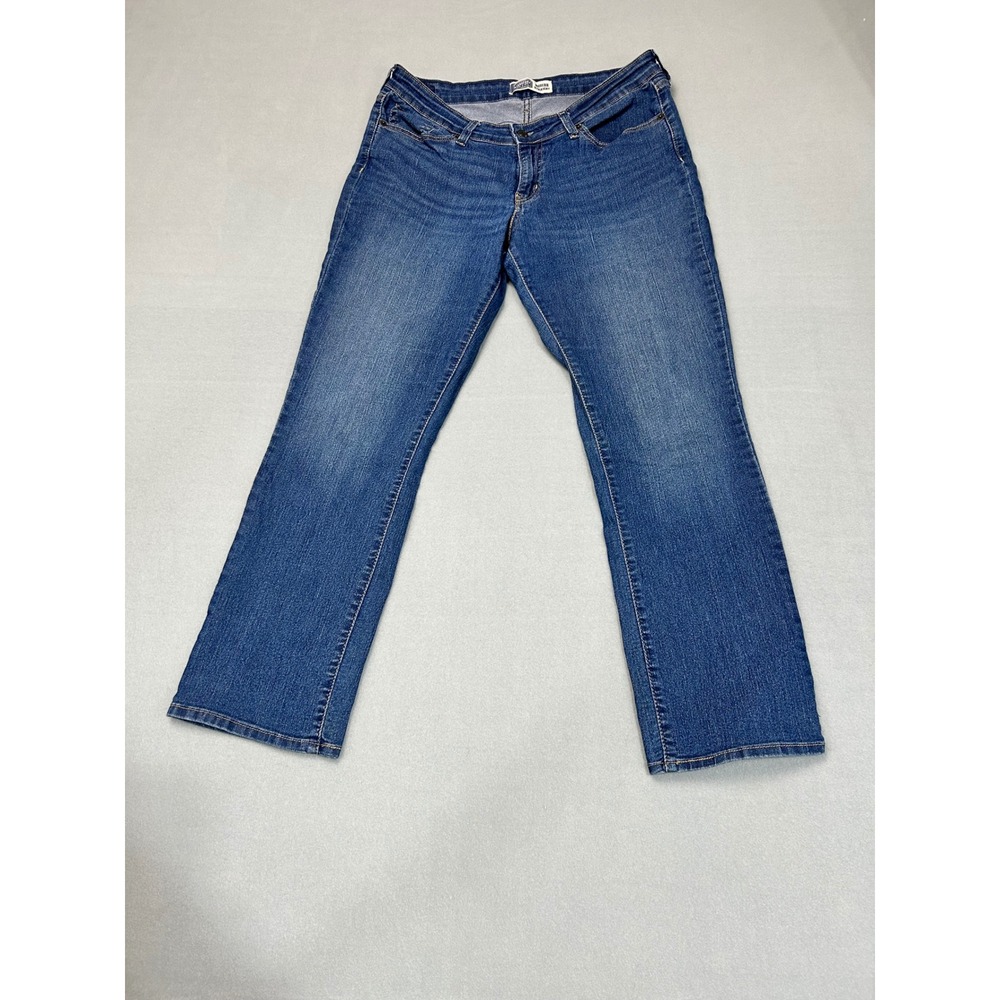 Signature by Levi Strauss Modern Straight Med Wash Sz 12P Stretch Denim Jeans